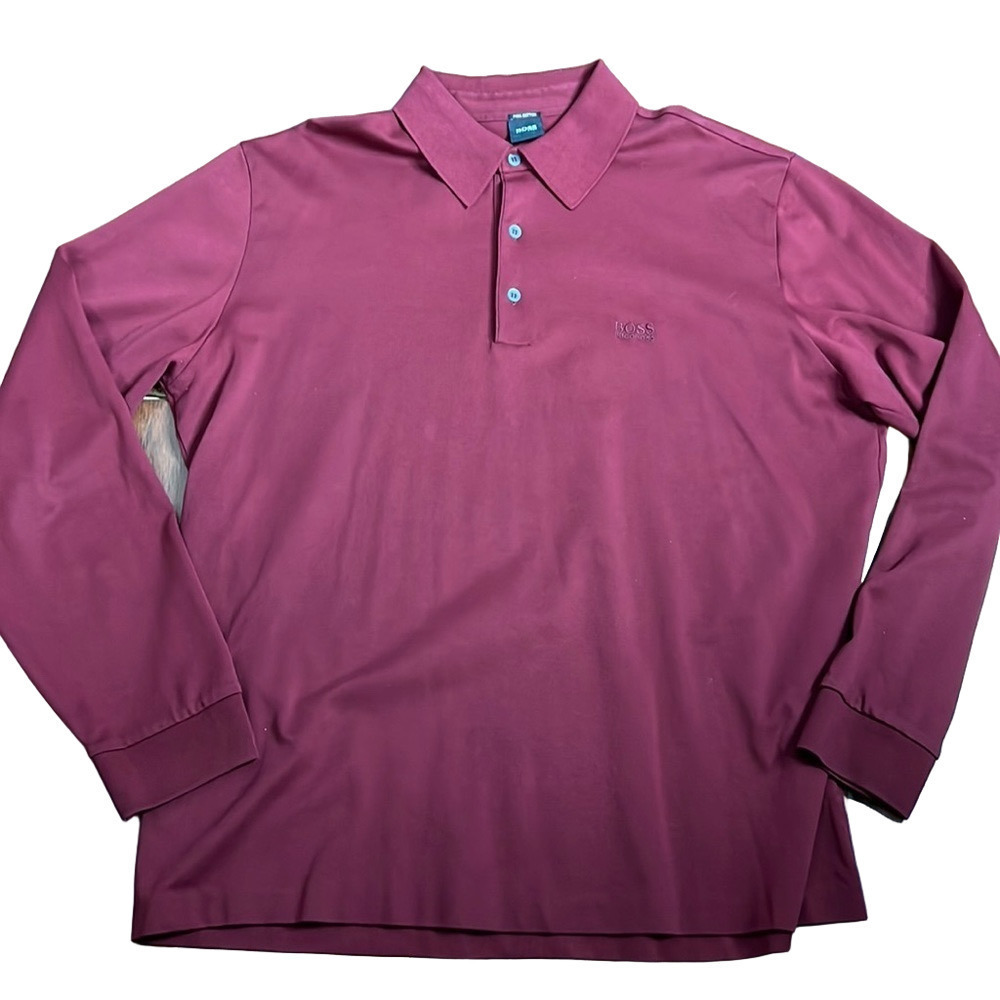 Men's Boss Hugo Boss cotton long sleeved polo shirt size XL